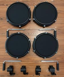 4 Pad Tom Alesis Turbo con Morsetto e barra a L