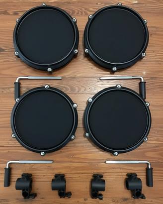 4 Pad Tom Alesis Turbo con Morsetto e barra a L