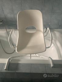 SEDIA GIREVOLE PER VASCA IN ACCIAIO VERNICIATO