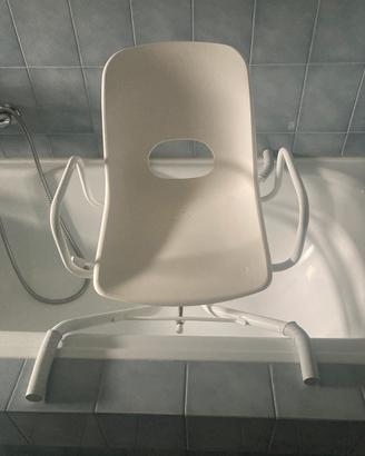 SEDIA GIREVOLE PER VASCA IN ACCIAIO VERNICIATO