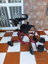 Deambulatore rollator 2 in 1