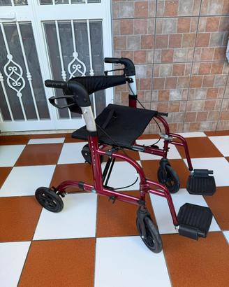 Deambulatore rollator 2 in 1