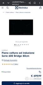 Piano cottura induzione 80 cm