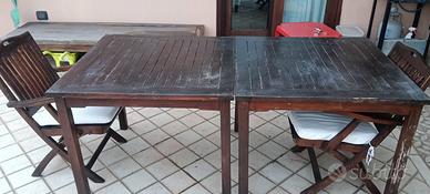 tavolo giardino/terrazzo con sedie