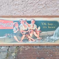 Quadro in legno Cocacola