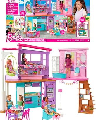 Barbie - Casa di Malibu (106 cm) playset casa dell