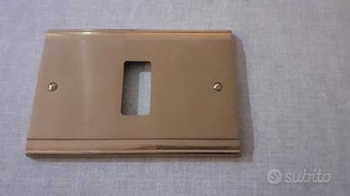 Placca copri Interruttore in ottone satinato 