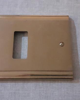 Placca copri Interruttore in ottone satinato 