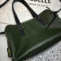 Borsa Rebelle in pelle verde e nera