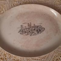 Antico vassoio in porcellana marcato Laveno