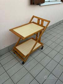 Foppapedretti carrello porta vivande color noce