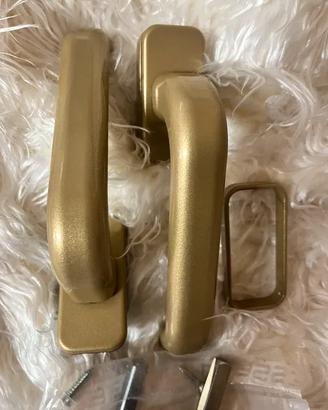 Maniglie porta moderne oro champagne set 2 pezzi
