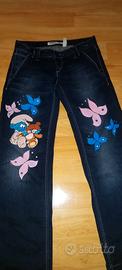 jeans dipinti a mano