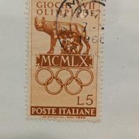 Francobollo 5 lire Giochi Olimpici Roma