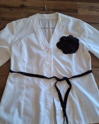 Camicia casacca donna bianca