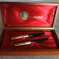 set vintage penna stilografica e stilo Aurora 98 D
