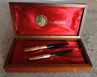 set vintage penna stilografica e stilo Aurora 98 D