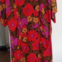 vestito donna in seta fantasia fiori 