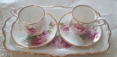 Vasoio, 2 tazzine con piattini 