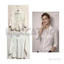CAMICIA D MAX MARA BIANCA LINO M3/4