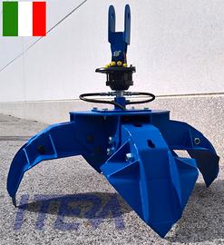 POLIPO IPR800 con Rotatore idraulico pinza Legna-P