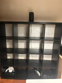 Kallax - scaffale marrone nero 147x147cm