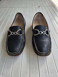 Geox donna mocassini in pelle nera - Taglia 36
