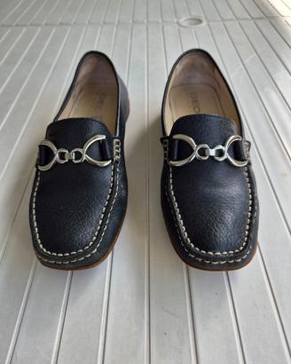 Geox donna mocassini in pelle nera - Taglia 36