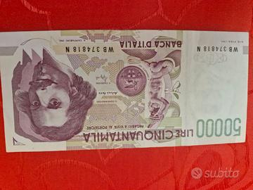 Banconota da 50000lire Bernini qsp 