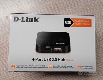 Hub 4 porte USB 2.0, D-Link, DUB-H4