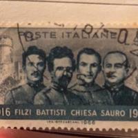 Francobollo filzi battisti chiesa sauro