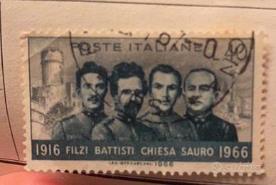 Francobollo filzi battisti chiesa sauro
