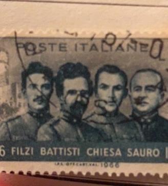 Francobollo filzi battisti chiesa sauro