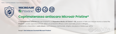 COPRIMATERASSO MATRIMONIALE ANTIACARO