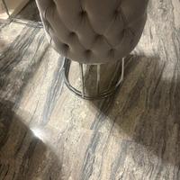 10 sedie design imbottite in velluto grigio – come