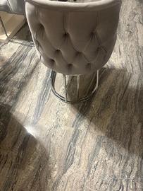 10 sedie design imbottite in velluto grigio – come