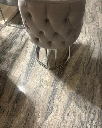 10 sedie design imbottite in velluto grigio – come