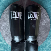 Para tibie leone taglia S - nuovi - nero/argento