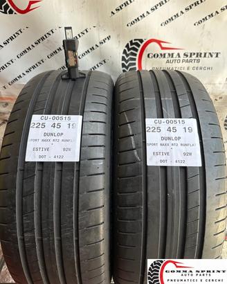 2 PNEUMATICI 225/45 R19 DUNLOP ESTIVE RUNFLAT