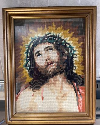 Quadro ricamato a mano