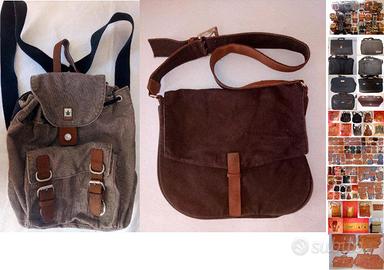 Zainetto e tracolla Pure, in canapa e cotone eco