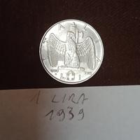 Moneta da 1 lira 1939