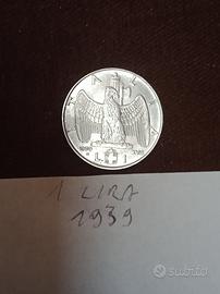 Moneta da 1 lira 1939