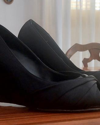 scarpa aperta donna n 39  nera in tessuto 