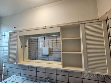 Mobile pensile da bagno - specchio e illuminazione