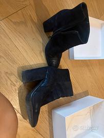 Tronchetto blu suede 38