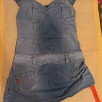 Vestitino jeans corto ragazza tg S