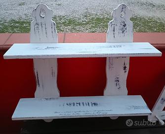 mensolone e attaccapanni shabby country 