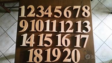 Numerazione tavoli matrimonio o feste