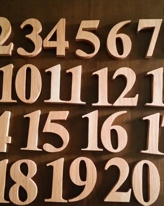 Numerazione tavoli matrimonio o feste